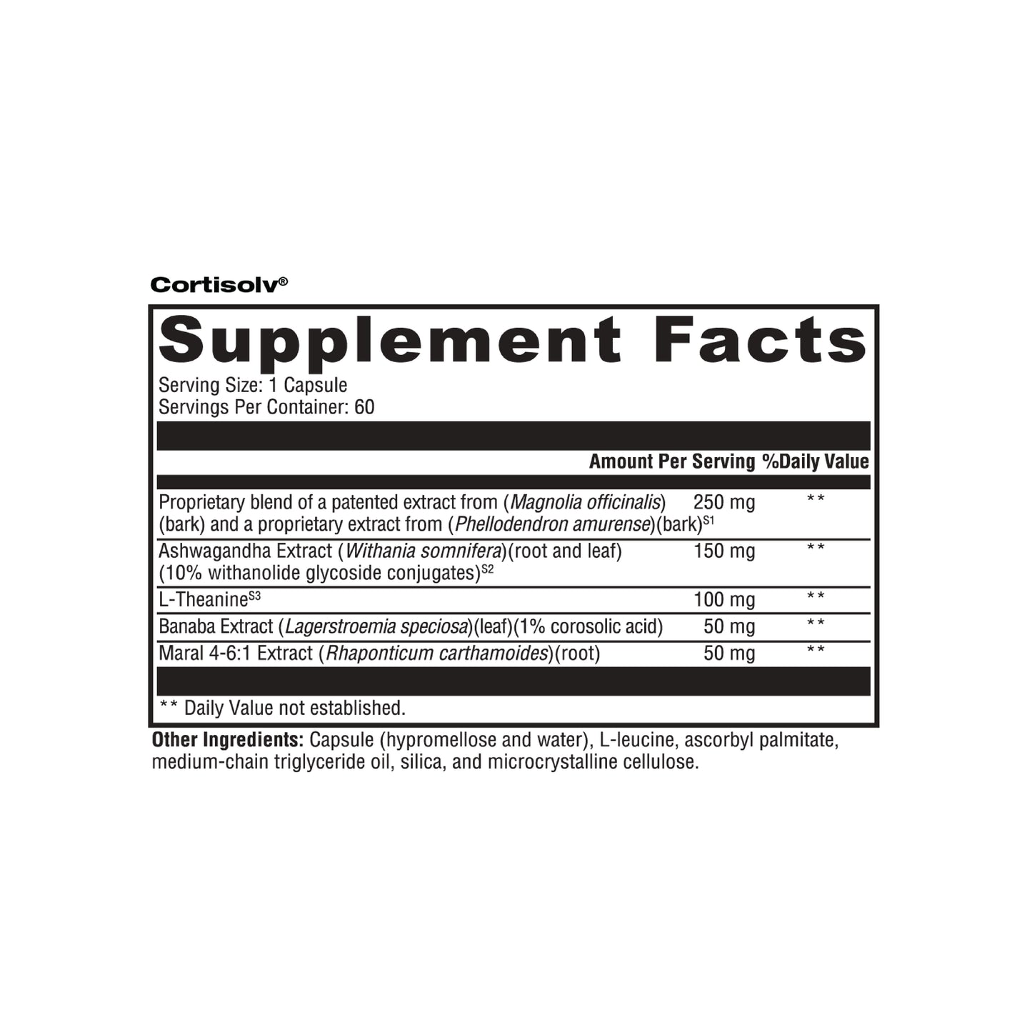 Xymogen - Cortisolv, Organic Stress Relief Supplement With Ashwagandha, 60c